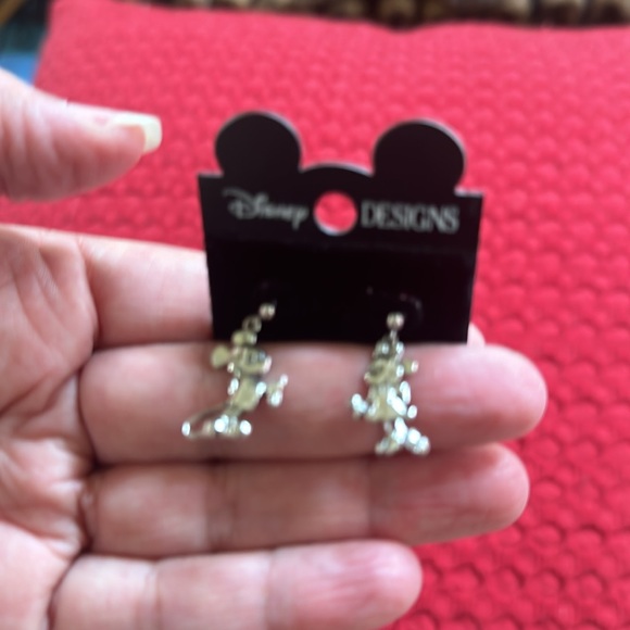 Mickey and Minnie post dangle earrings - Picture 3 of 5